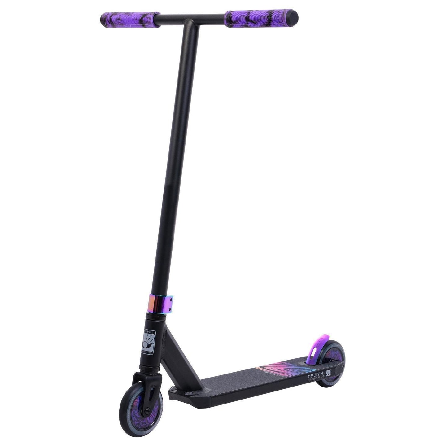 Invert Supreme T-bar Kompet Trick Sparkcykel - Black/Purple Rainbow