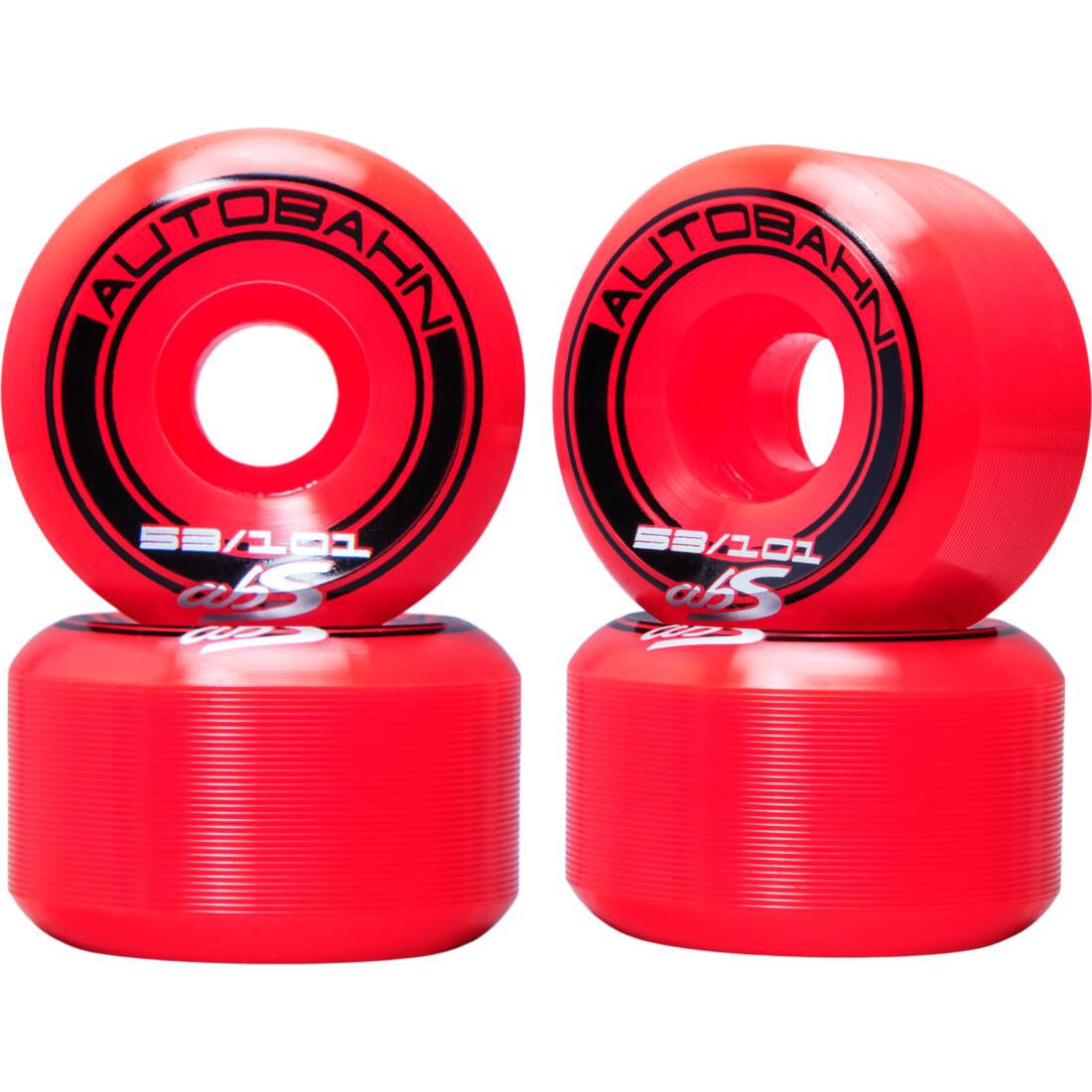 Autobahn GT1 Wide Body 101A Skateboard Hjul 4-Pak - Red