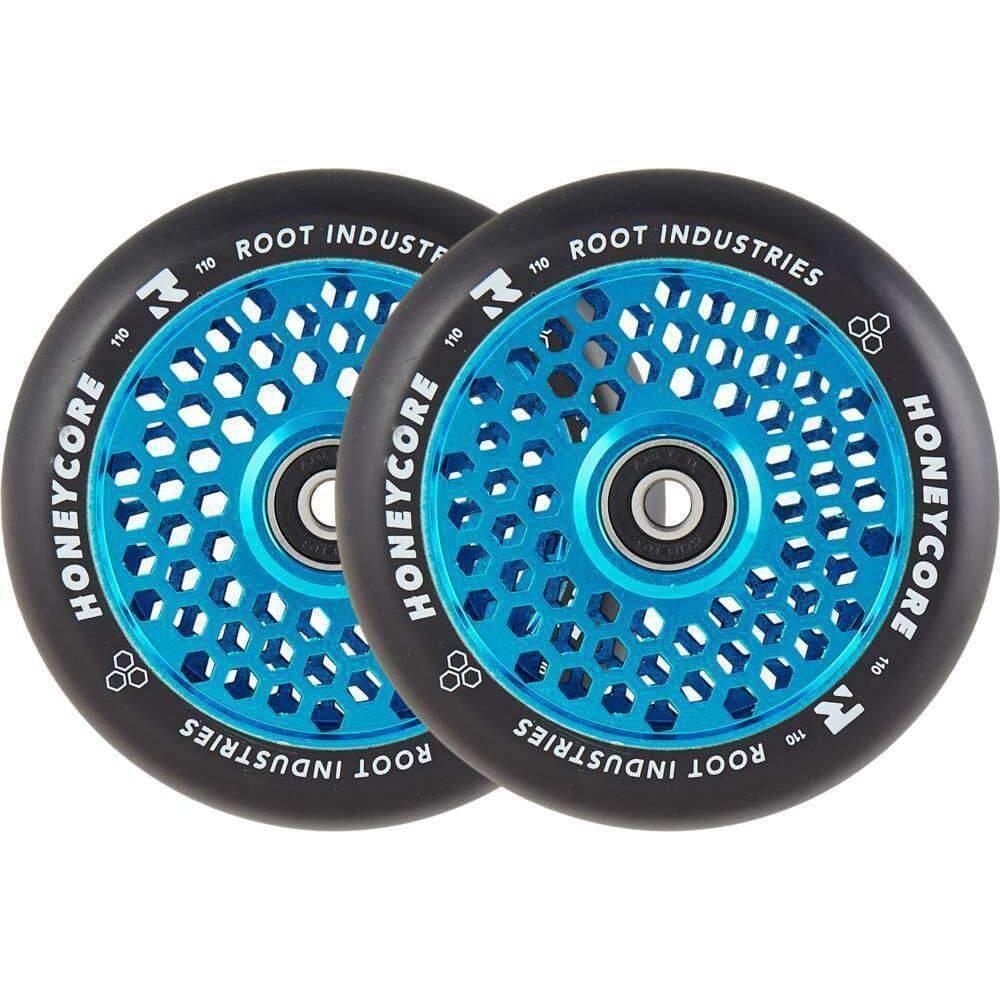 Root Honeycore Svart 110mm Kickbike Hjul 2-Pak - Blue