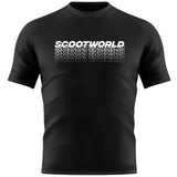 ScootWorld Repeat Logo Tshirt - Black