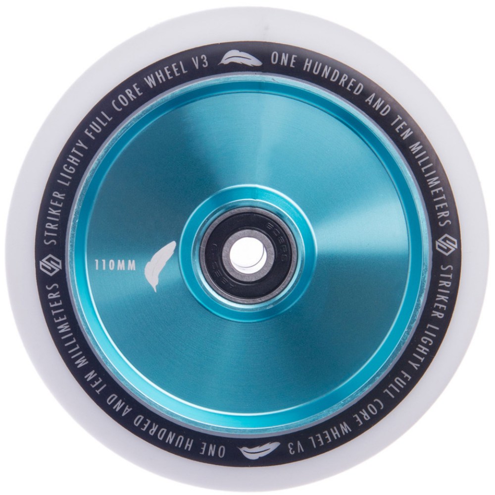 Striker Lighty Fullcore V3 Vit PU 110mm Kickbike Hjul - Teal