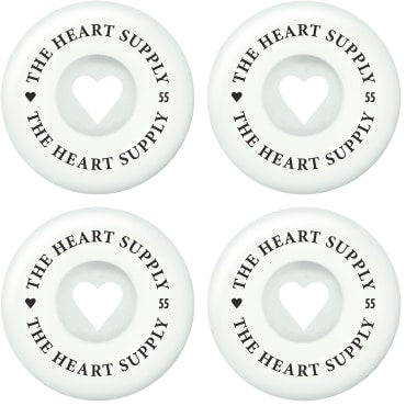 Heart Supply Clean Heart 99A Skateboard Hjul 4-Pak - White/Black