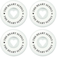 Heart Supply Clean Heart 99A Skateboard Hjul 4-Pak - White/Black