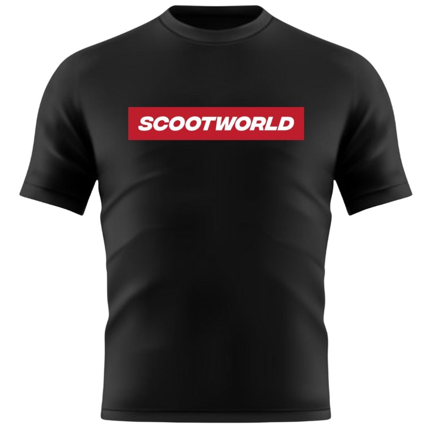 ScootWorld Box Logo Tshirt - Black/Red-Kläder-ScootWorld.se