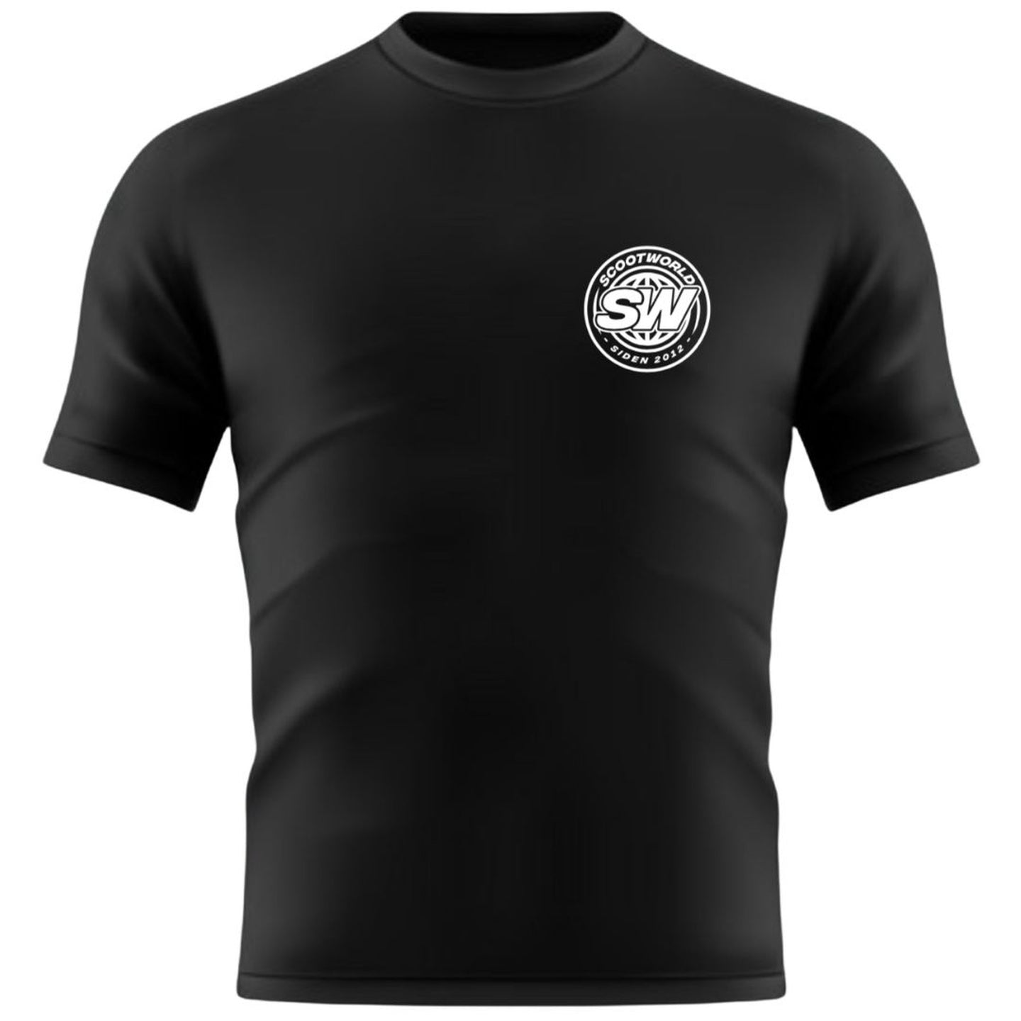 ScootWorld Small Chest Batch Logo Tshirt - Black-Kläder-ScootWorld.se