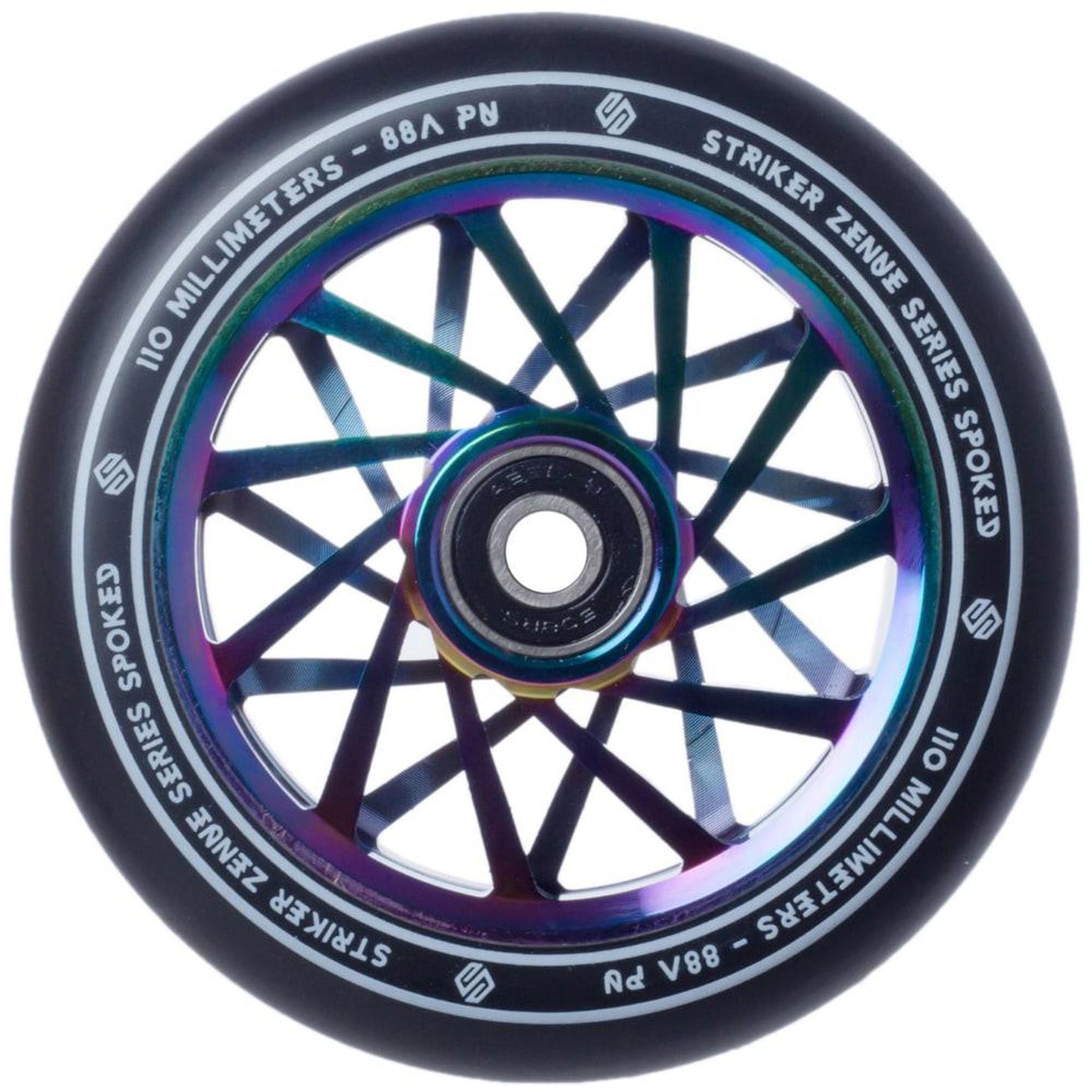 Striker Zenue Series Svart PU Kickbike Hjul - Rainbow-Hjul till sparkcyklar-ScootWorld.se