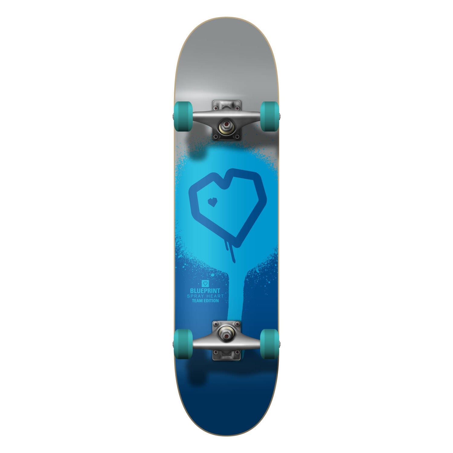 Blueprint Spray Heart V2 Komplet Skateboard - Silver