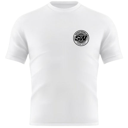 ScootWorld Small Chest Batch Logo Tshirt - White