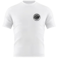 ScootWorld Small Chest Batch Logo Tshirt - White