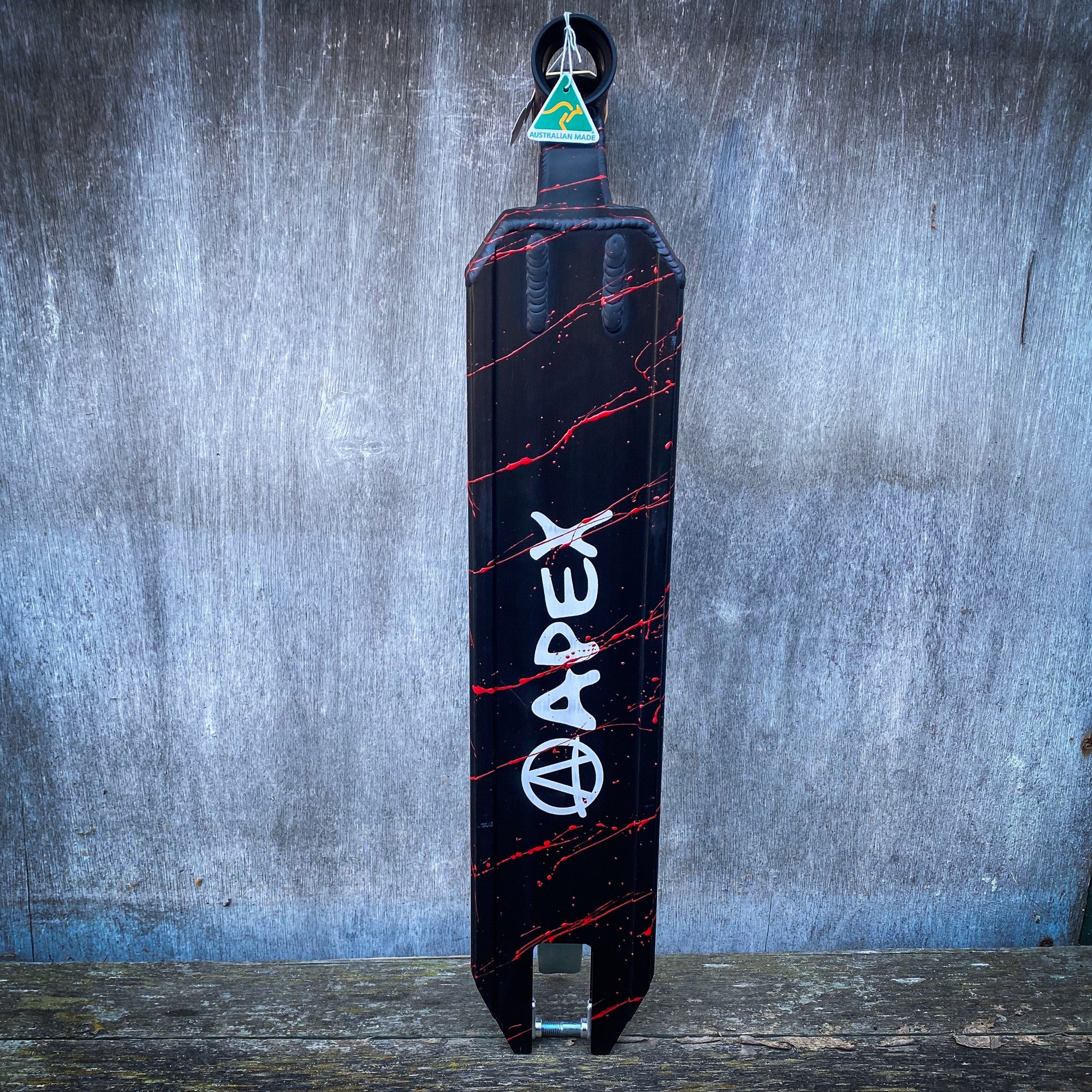 Apex ID Limited 4.5" Kickbike Deck - Black/Red Splash