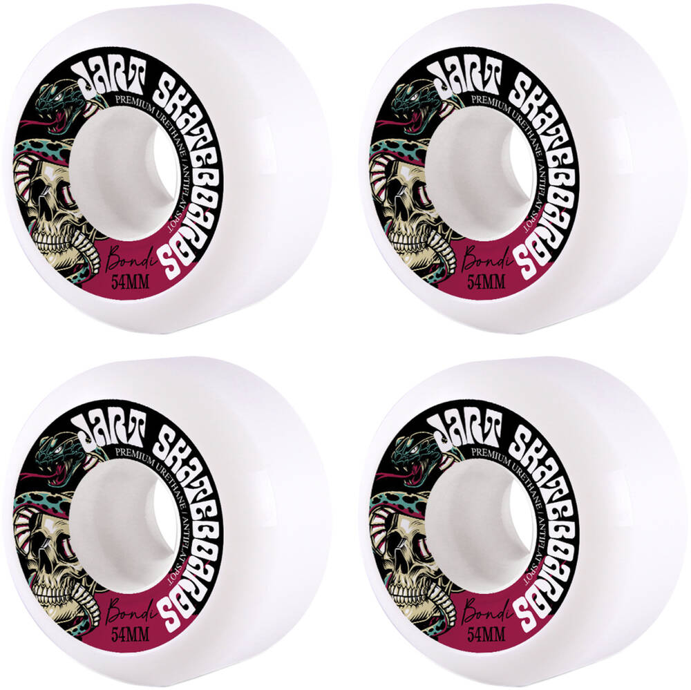 Jart Bondi 83B Skateboard Hjul 4-Pak - White/Black/Red