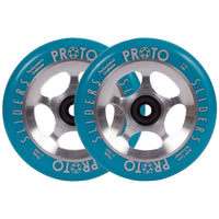 Proto Sliders Starbright Kickbike Hjul 2-Pak - Blue On Raw