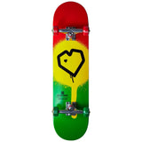 Blueprint Spray Heart V2 Komplet Skateboard - Rasta 2