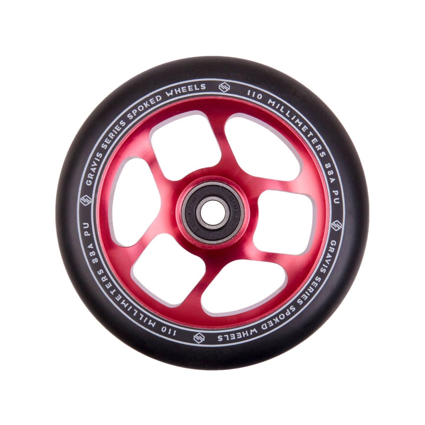 Striker Gravis Spoked 110mm Sparkcykel Hjul - Bordeaux Red-ScootWorld.se
