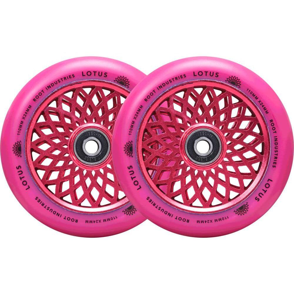 Root Lotus Kickbike Hjul 2-Pak - Radiant Pink