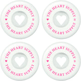 Heart Supply Clean Heart 99A Skateboard Hjul 4-Pak - White/Pink