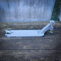 Apex ID Limited 4.5" Kickbike Deck - Silver/Blue/Black Splash