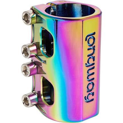 Longway Quattro SCS Kickbike Clamp - Rainbow