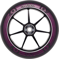 District Dual Width Core Kickbike Hjul - Black/Magenta