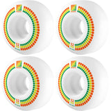 Mosaic CS Classic 101A Skateboard Hjul 4-Pak - White/Orange/Yellow