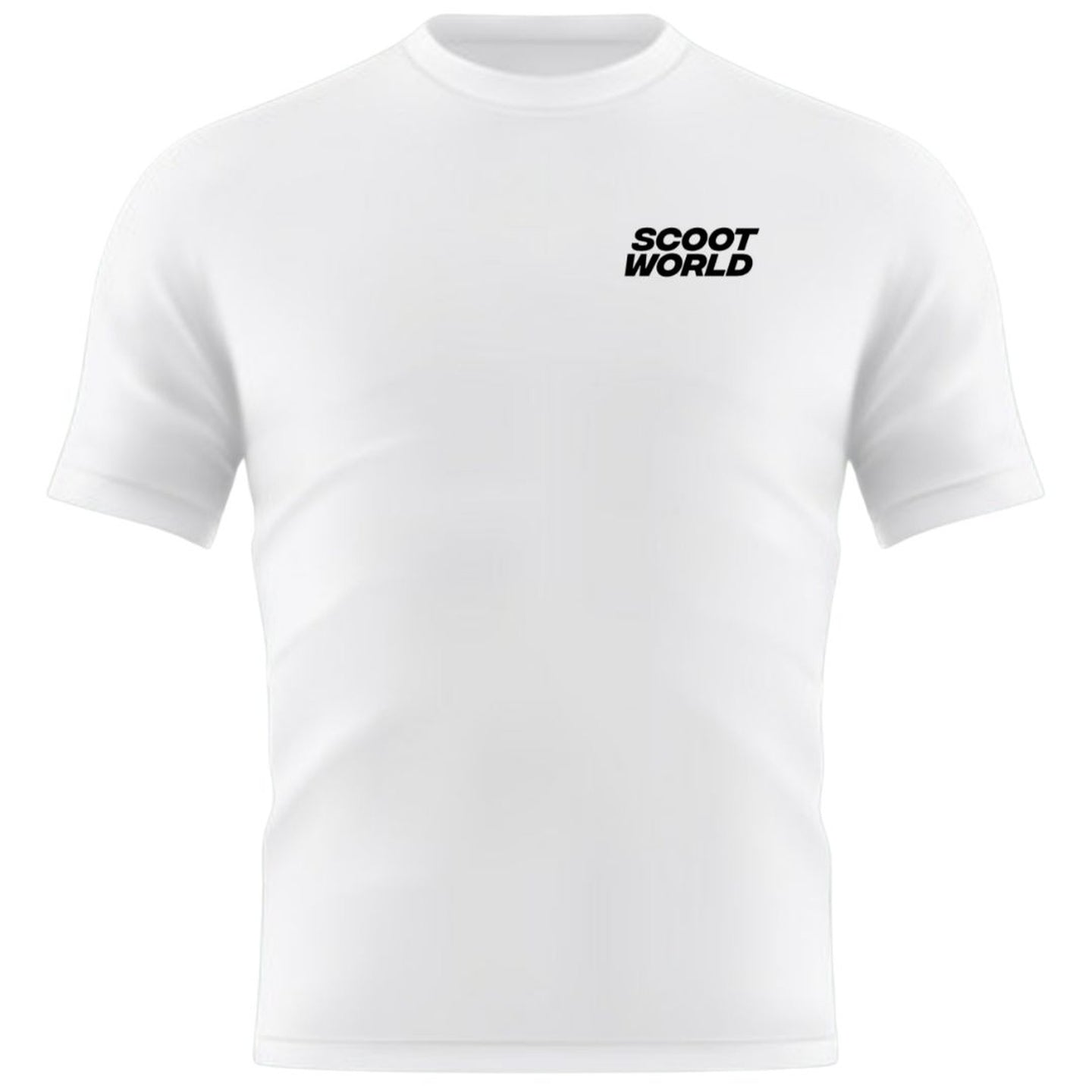 ScootWorld Small Chest Logo Tshirt - White-Kläder-ScootWorld.se