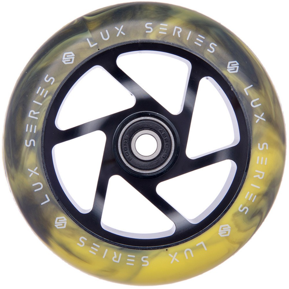 Striker Lux Spoked 110mm Kickbike Hjul - Black/Yellow