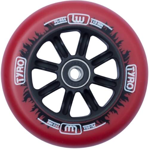 Longway Tyro Nylon Core Kickbike Hjul - Red/Black Flame