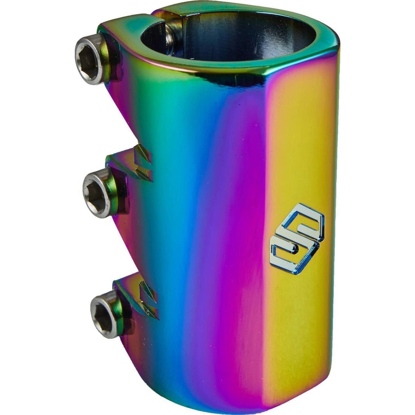 Striker Essence V2 SCS Kickbike Clamp - Rainbow-Clamps till sparkcyklar-ScootWorld.se