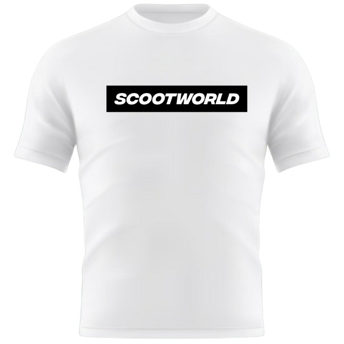 ScootWorld Box Logo Tshirt - White/Black-Kläder-ScootWorld.se