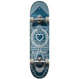 Blueprint Home Heart Complete Skateboard - Navy/White