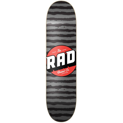 RAD Stripes Logo Skateboard Deck - Grey