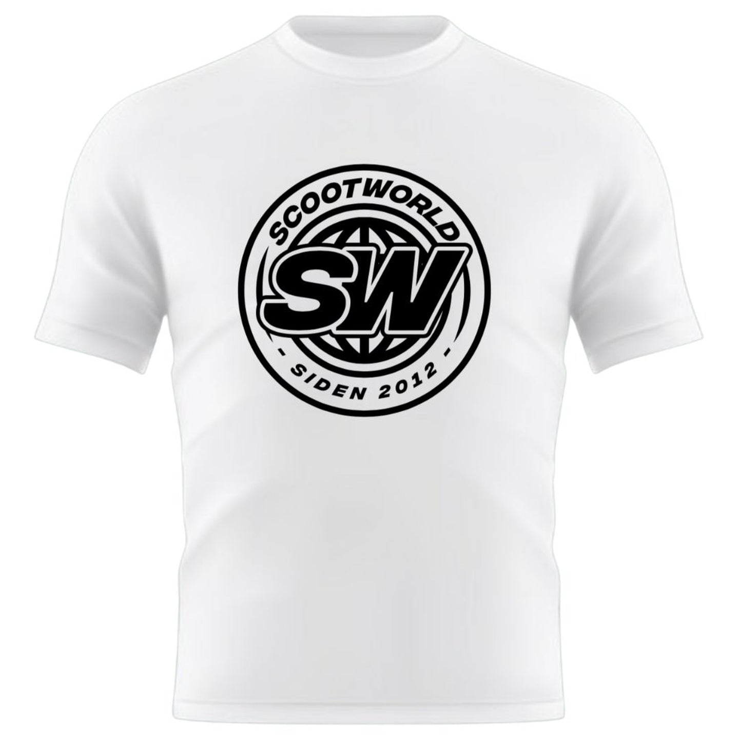 ScootWorld Batch Logo Tshirt - White-Kläder-ScootWorld.se